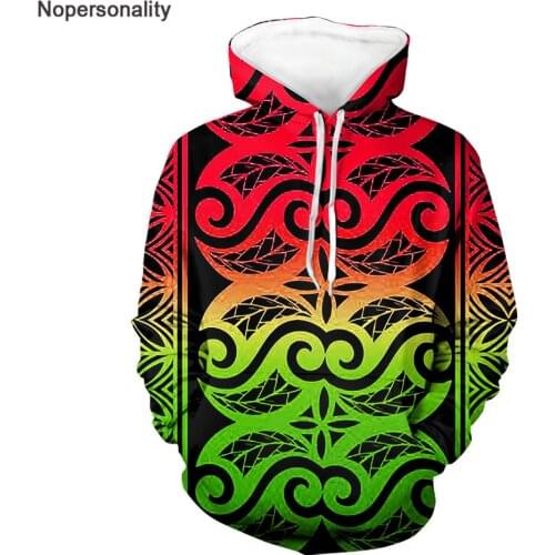 Nopersonality Hoodies Sweatshirt for women Funny Polynesian Hawaiian All Over Tribal Print Casual Hoodie Streatwear