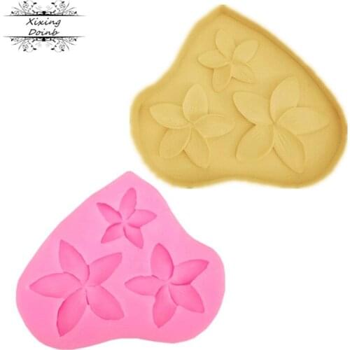 Cake tool three flower shaped silicone mold dessert chocolate candy mold cake decoration Tool kitchen baking supplies