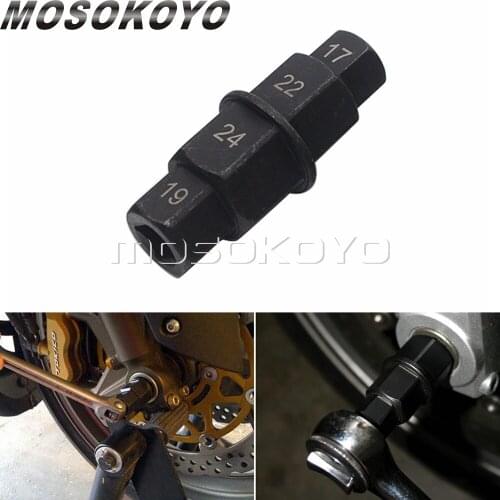1PC Motorcycle Front Rear Wheel Axle Hex 17 19 22 24mm Axle Hex Spindle Driver Removal Tool Motorcycle Axle Tool For BMW Honda