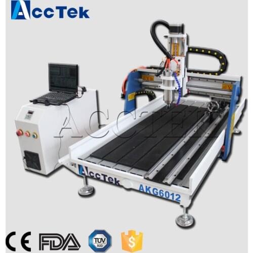 Chinese Jinan AccTek 6090 6012 acrylic mini cnc router/ cnc fresadora/ mini advertise cnc router with good price