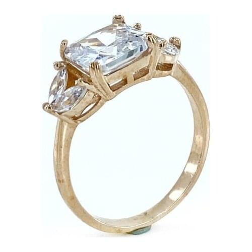 Special Series Baget Zircon Stone Italian Quality 925 Sterling Silver Ring