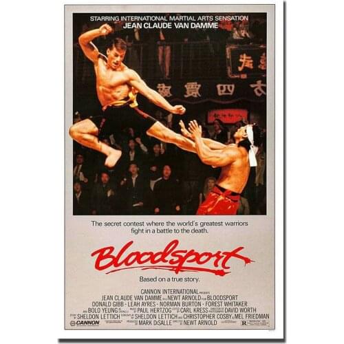 101 Bloodsport Blood Sport Van Damme Movie Wall Silk Cloth Poster Art Decoration Gift