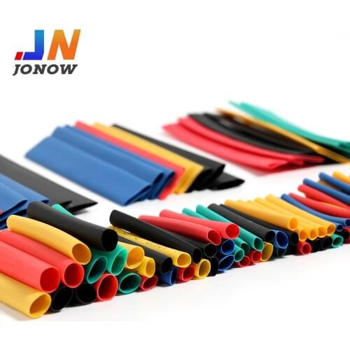 127/164PCS Heat Shrink Tube Kit Shrinking Assorted Polyolefin Insulation Sleeving Heat Shrink Tubing Wire Cable Shrinkage 2:1