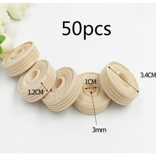 50/35/30/20/25pcs Round Wooden Small Wheels Accessories DIY Crafts Supplies For Kids Children Handmade Toy Wheels