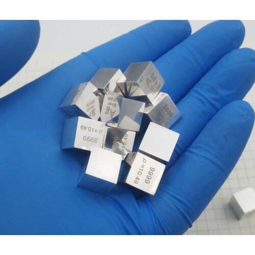 10mm Metal Silver Cube 99.99% Pure Ag Density Cube Specimen For Element Collection