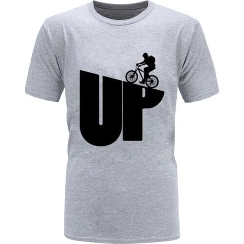 Up Mountain Cycle Biker Mens T Shirt Stay Wild Fashion Father Tshirt Crew Neck Casual Short Sleeve Cotton Fabric Men T Shirt