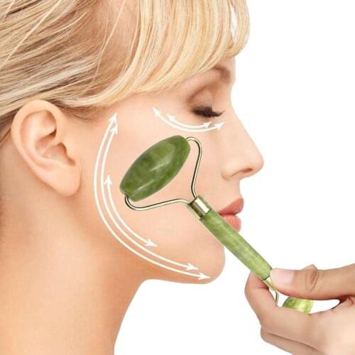 1PCS Jade Roller Face Massager Pure natural Jade Massage facial Face Thin Massager Face roller Beauty Massager