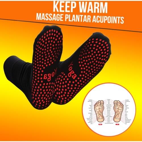 1pair Self-heating Magnetic Socks For Women Men Self Heated Socks Tour Magnetic Therapy Winter Warm Massage Socks Dropshipping