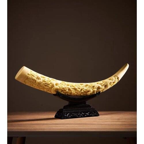 New Chinese resin Ivory ornaments home living room porch Bogu rack wine cabinet decoration office desktop furnishings gifts