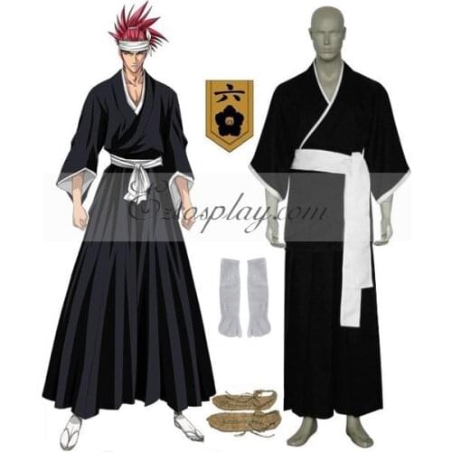 Bleach 6th Division Lieutenant Abarai Renji Cosplay Costume E001
