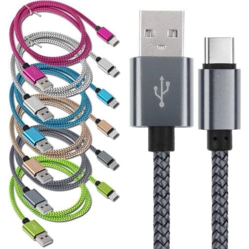 Quick Charging Braided 1m 2m 3m fabric alloy micro Type C Cable for samsung galaxy s10 s9 s8 htc for iphone 12 11 X 8 7