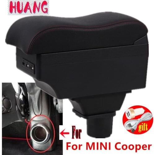 Arm Rest For Mini R56 Coupe Armrest Box Center console central Store content cup holder Mini R50 Hatch II gen