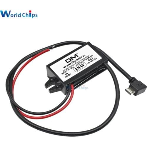 DC-DC 12V to 5V 3A Converter Step Down Power Supply Module Micro USB DC/DC Power Converter Waterproof