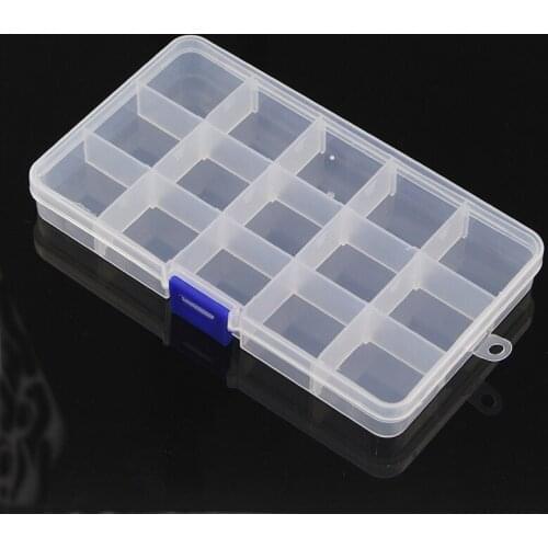 Raspberry Pi 3 Accessories Tool Container Case 15 Grid Compartment Plastic Storage Box for Development Board Parts