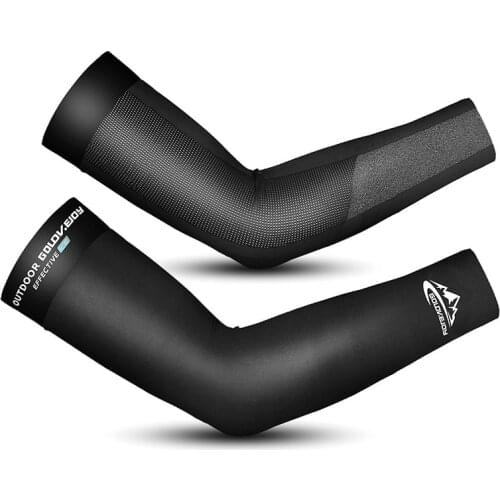 Ice Silk Sunscreen Sleeves Summer Men Women Running Riding Seamless Arm Guards Outdoor Sports Basketball Stitching Ice Elbow Pad