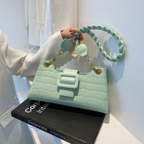 French stick texture retro bag 2021 new woman bag fashion one-shoulder armpit bag stone grain messenger bag satchels purse Bolsa