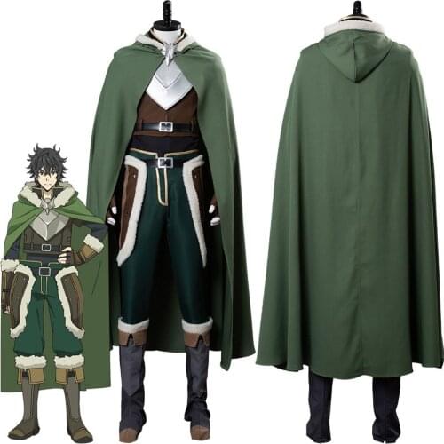 The Rising of the Shield Hero Iwatani Naofumi Cosplay Costume Trench Wig Shoes Full Set Halloween Carnival Costume For Adult
