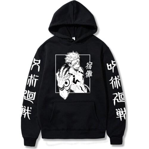 Japanese Anime Funny Sukuna Hoodies Japan Style Jujutsu Kaisen Sweatshirts Streetwear for Women/men