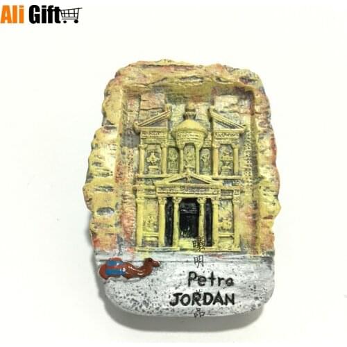 World Tourism Memorial Resin Fridge Magnet Ruins Petra 3D Refrigerator Magnets Sticker Travel Souvenir Kitchen Home Decoration