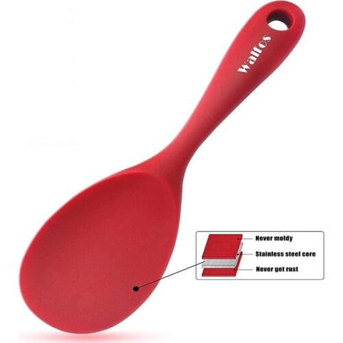 High Quality Eco-friendly Silicone Rice Scoop New Creative Paddle Rice Potato Food Service Spoon Non-stick Heat-resistant