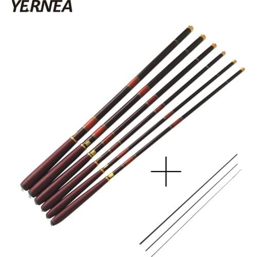 Yernea Ultra Light Stream Fishing Rod Telescopic Carbon Fiber Feeder Fishing Rod Carp Pole 3.0M 3.6M 4.5M 5.4M 6.3M 7.2M Rod