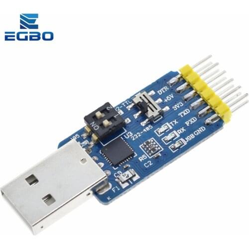 1PCS EGBO USB CP2102 to TTL RS232 USB TTL to RS485 Mutual Convert 6 in 1 Convert Module GOOD