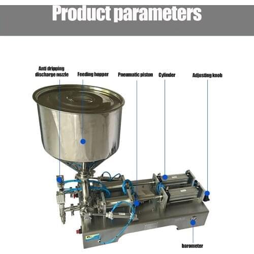 10-100ml Double Head Pneumatic Paste Filling Machine Quantitative Filling Machine Quantitative Automatic Filling Machine