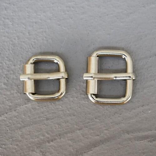 10 Pcs 15mm/20mm DIY Metal Heavy Duty Thickness Shoulder Leather Bag Strap Belt Web Rectangle Adjust Tri-glide Pin Buckle