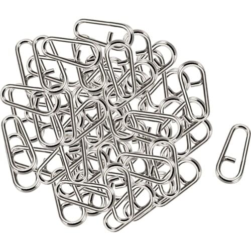 100x High Strength Oval Split Rings Stainless Steel Fishing Tackle Connector