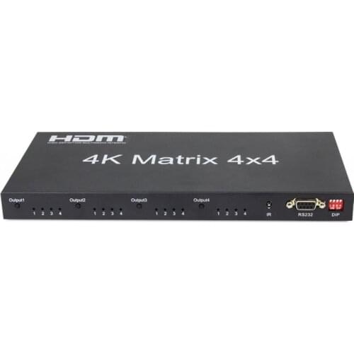 2.0 HDMI Matrix 4x4 4K@60Hz（RGB/YUV 4：4：4）Switch Splitter 4 in 4 out control through RS232 or IR remote HDMI Switcher