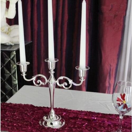 2pcs/lot four colors Candlestick candleholder 3 arm Silver Home wedding bars church Decoration Hang Candle Holders