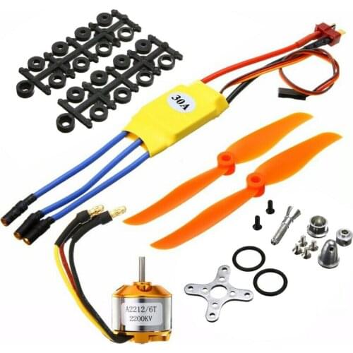 A2212/6T 2200KV Brushless Motor + 30A ESC + 6" Propeller Set For RC Helicopter
