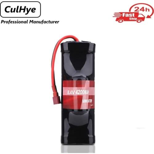 Culhye 8.4V NiMH 4200mAh 7-Cell Hump Pack RC Battery with Deans Plug for Most 1/10 Scale RC Car Truck Boat Traxxas LOSI
