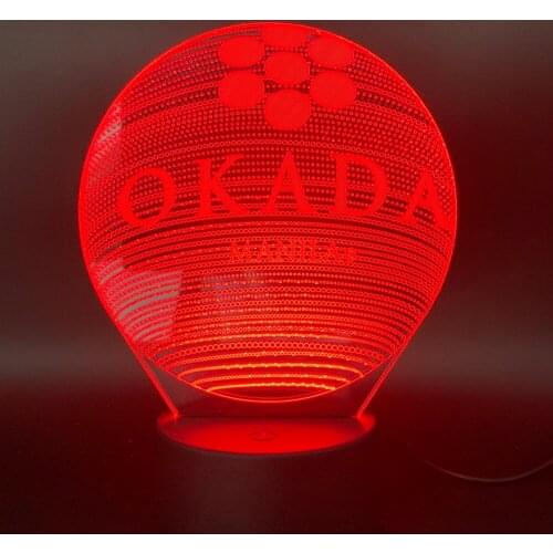 Acrylic LED Night Light 3D Desk Lamp Okada Manila Nightlight Color Change Atmosphere Decor for Hotel Home Smart Phone Control