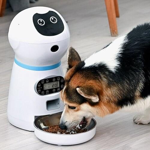 Pet Automatic Feeder Robot Type Feeding Cat And Dog Equipment Supply Intelligent Timing And Quantitative Marchine Food Dispenser