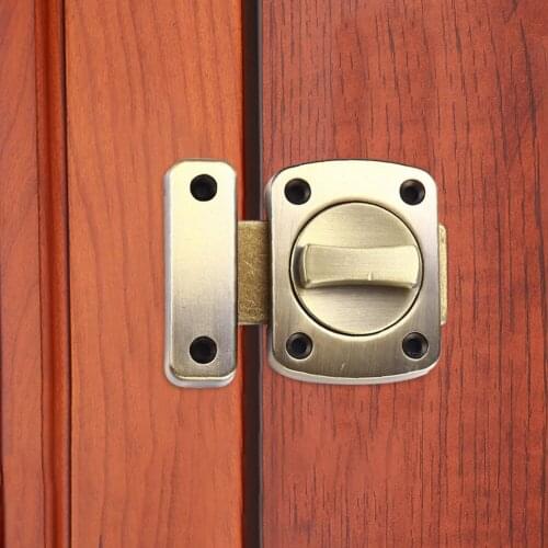 Hotel Sliding Door Rotary Lock Bolts Zinc Alloy Thickened Locks General Sliding Door Bolt Household Tools