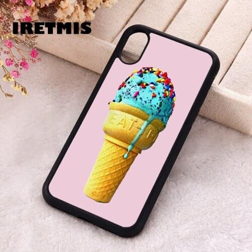 Iretmis 5 5S SE 2020 phone cover cases for iphone 6 6S 7 8 Plus X Xs Max XR 11 12 MINI Pro Soft Silicone TPU Mint Chip Ice Cream
