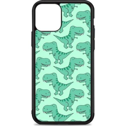 Green Dinosaur Phone Case for iPhone 12 mini 11 pro XS Max X XR 6 7 8 plus SE20 High quality TPU silicon and Hard plastic cover