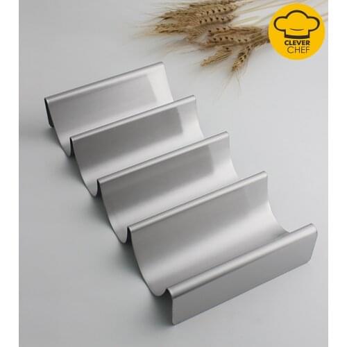 Taco Holder Stainless Steel Burrito Stand Bakeware Kitchen Gadgs and Accessories Taco Holders Stand Wave Shape Baking Tools