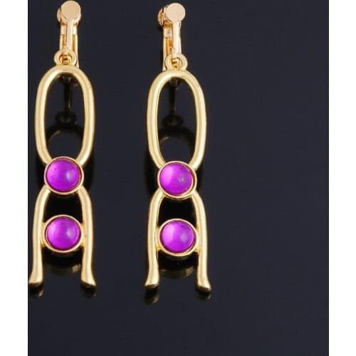 Fate Grand Order Caster Gilgamesh Earrings Game FGO Cosplay Ear Clip for Women Men Jewelry Christmas Gift