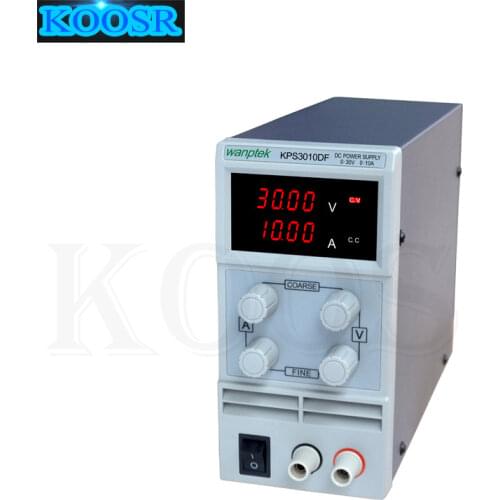 KPS3010DF 0-30V/0-10A 110V-230V 0.1V/0.001A EU LED Digital Adjustable Switch DC Power Supply mA display