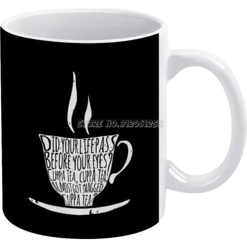 Spikes Cuppa Tea White Mug White Ceramic Tea Cup Birthday Gift Milk Cups and Mugs The Vampire Btvs Spike William The Bloody Rup