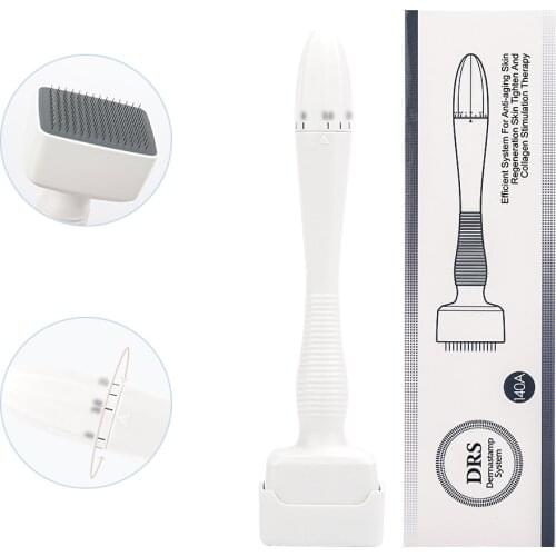 Hot Derma Roller 140 Stainless Steel Needle Adjustable Needle Length Stamp Microneedle For Skin Care Beauty tools DRS140