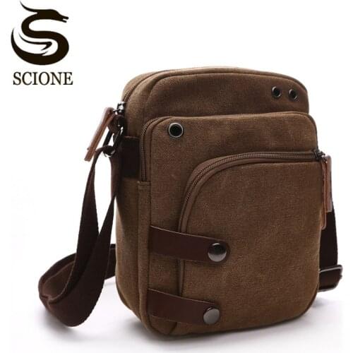Fashion Mens Shoulder Crossbody Bag Casual High Quality Handbag Canvas Bag Outdoor Portable Small Travel Messenger Bags XA756M