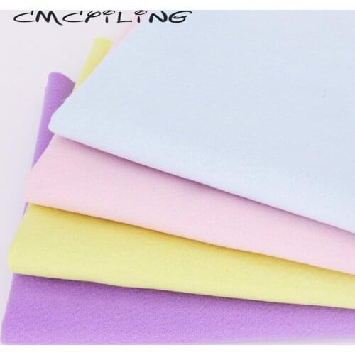 CMCYILING 4 Pcs/Lot,45*55cm Soft Felt Fabric For Kids Needlework DIY Sewing Dolls Crafts Polyester Cloth