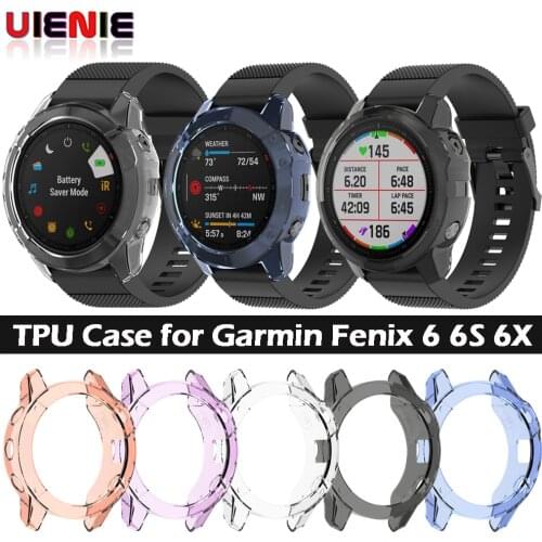 For Garmin Fenix 6 6S 6X Soft Crystal Clear TPU Protector Case Cover Frame Smart watch accessories Fenix6 Fenix6X Fenix6s Shell