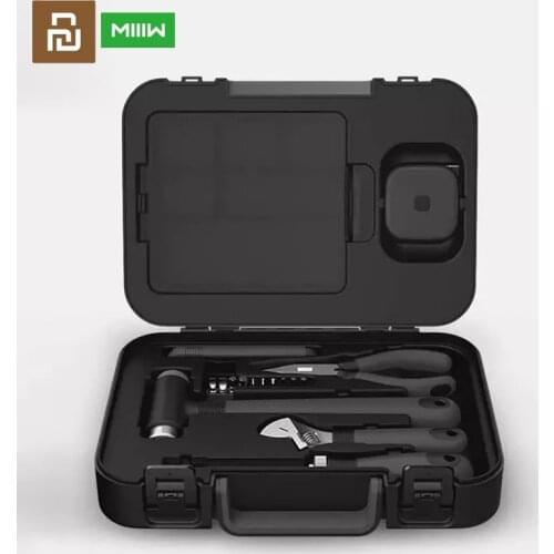 Xiaomi MIIIW 16Pcs DIY Tool Kit Toolbox General Household Hand Tool with Screwdriver Wrench Hammer Tape Plier Multifunctional