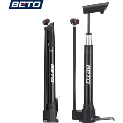 BETO CO-011AG Bicycle Pump Bike Alloy Combo Pump Portable mini floor pump compatible Presta and Schrader
