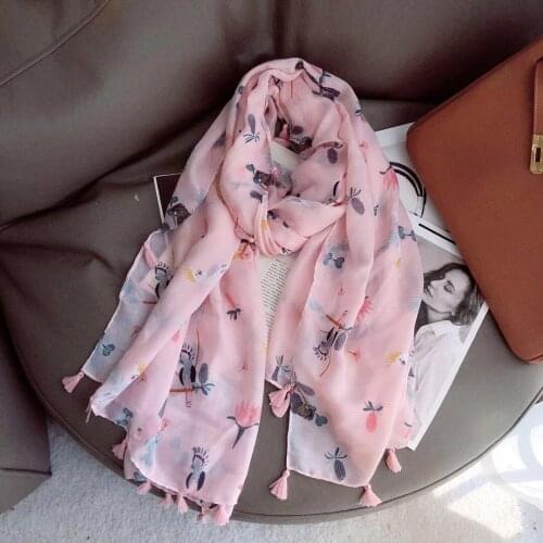 2021 New Parrot Print Tassel Scarf Shawls Long Women Beautiful Animal Soft Trendy Hijab Wrap Free Shipping