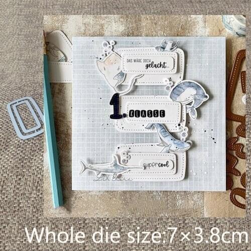 New Design Craft Metal stencil mold Cutting Dies 2pcs labels decoration scrapbook die cuts Album Paper Card Craft Embossing